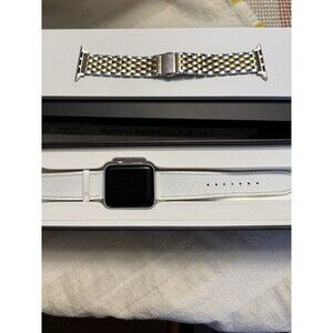 Apple Watch Series 3 GPS 42mm Silver Aluminum Case White Sport Band - MTF22LL/A